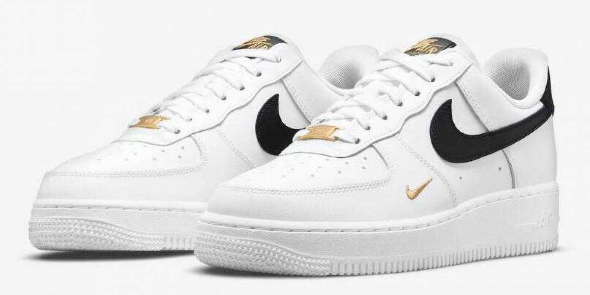 CZ0270-102 Nike Air Force 1 07 Essential White Black Gold is Available Now
