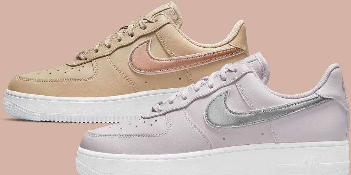 These Newest Nike Air Force 1 Essential Coverd by Metallic Swooshes