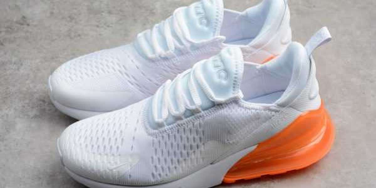 Best Selling Nike Air Max 270 White Total Orange Casual Running Shoes