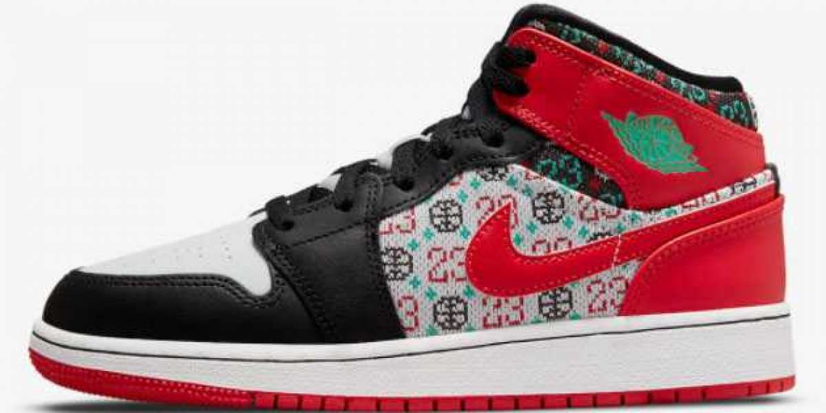 Best Selling Air Jordan 1 Mid SE GS Holiday Shoes DM1208-150